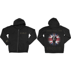Union jack zip hoodie top